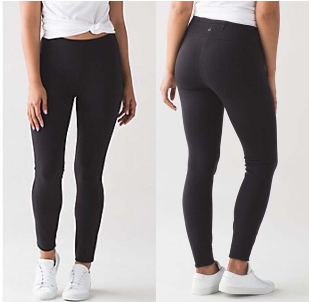 Lululemon Wander Pants Womens Size 4 Medium Rise Black Athleisure Office Yoga